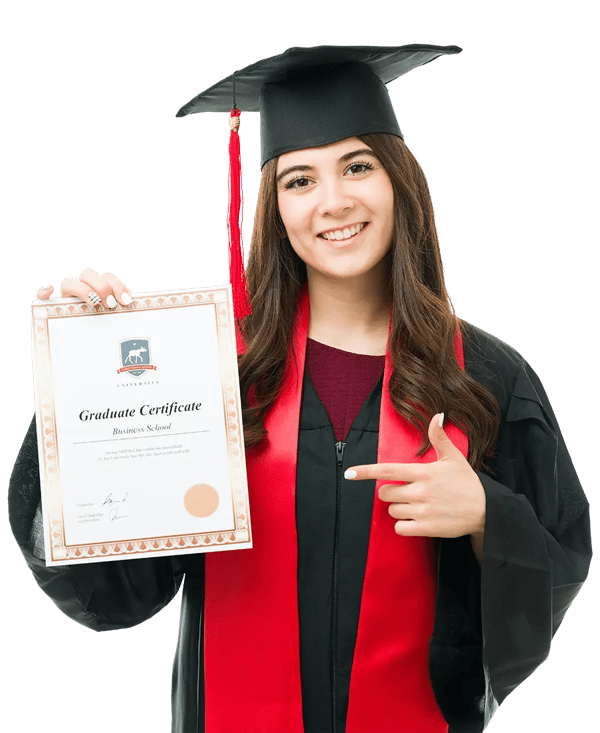 Graduate holding a diploma certificate Graduate holding a diploma certificate