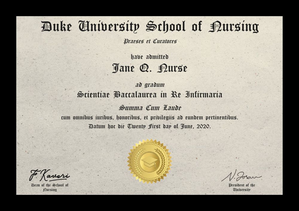 Nursing School Diploma